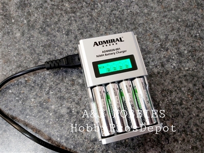 4x AA/AAA NiMH Battery Charger, ADM6026-001