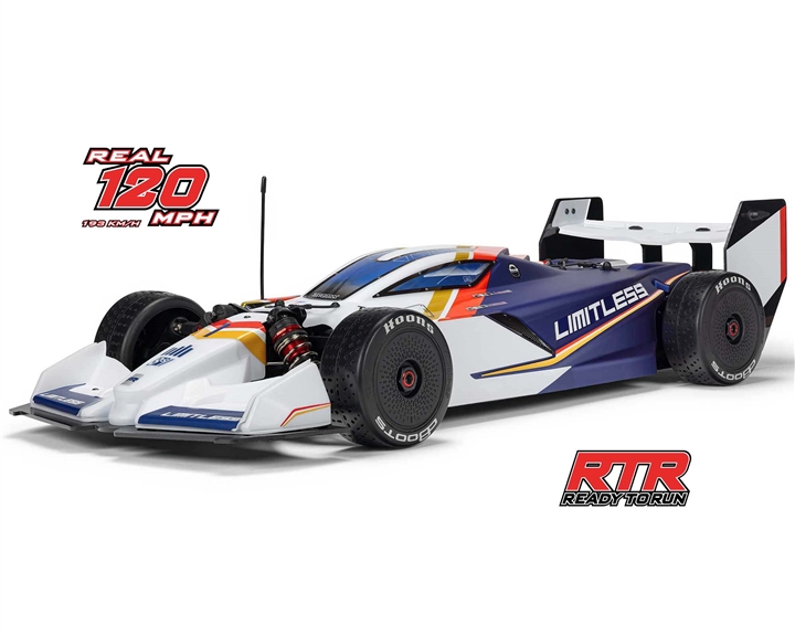 Arrma 1/7 LIMITLESS 120 8S BLX SPEED MACHINE RTR w AVC, White/Blue
