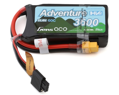 Gens Ace G-Tech Smart 3S LiHV Battery 60C (11.4V/3600mAh) w/Universal Connector - GEA363S60T3GT