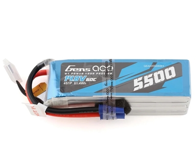 Gens Ace 4S LiPo Battery 60C (14.8V/5500mAh) w/EC5 Connector - GEA4S550060E5