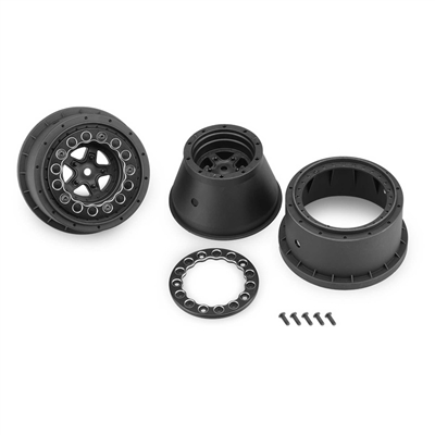 JConcepts Starfish Mambo Beadlock Street Eliminator Rear Drag Wheels (Black) (2) JCO3415B