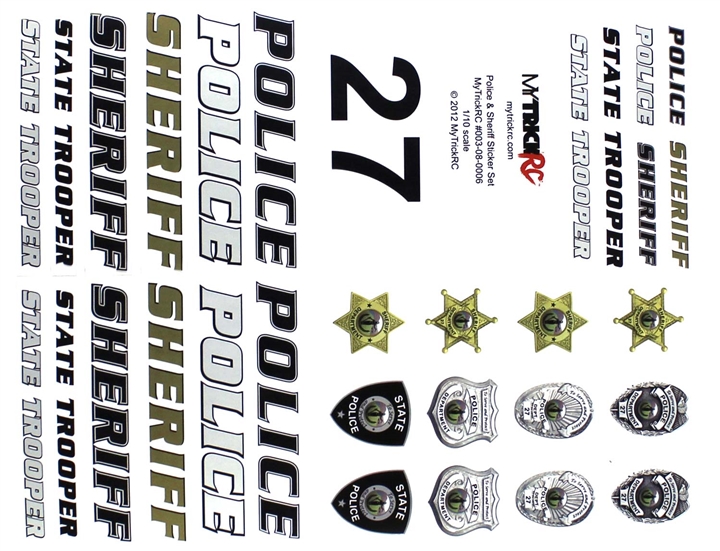 Clear Sticker Gang Variety 1/12 To 1/10 Scale White Vinyl R/C Model Decal Sticker Sheet Radio Control Lexan Body