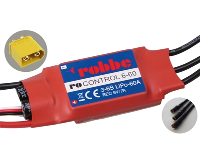Robbe Modellsport RO-CONTROL 6-60 3-6S -60(80)A BL CONTROLLER 5V/7A SWITCH-BEC