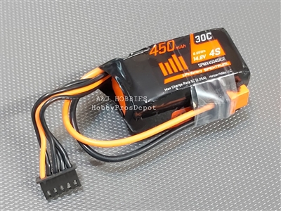 14.8V 450mAh 4S 30C LiPo Battery: IC2, SPMX4504SIC2