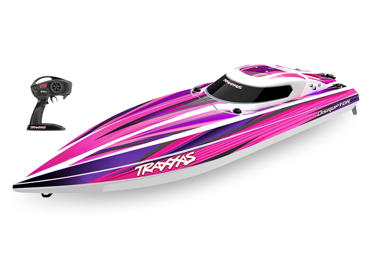 Traxxas Disruptor High-Performance Boat, 4S VXL - Pink - TRA106064