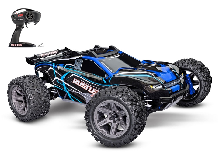 Traxxas Rustler 1/10 4X4 BL-2s Brushless Stadium Truck RTR -Blue